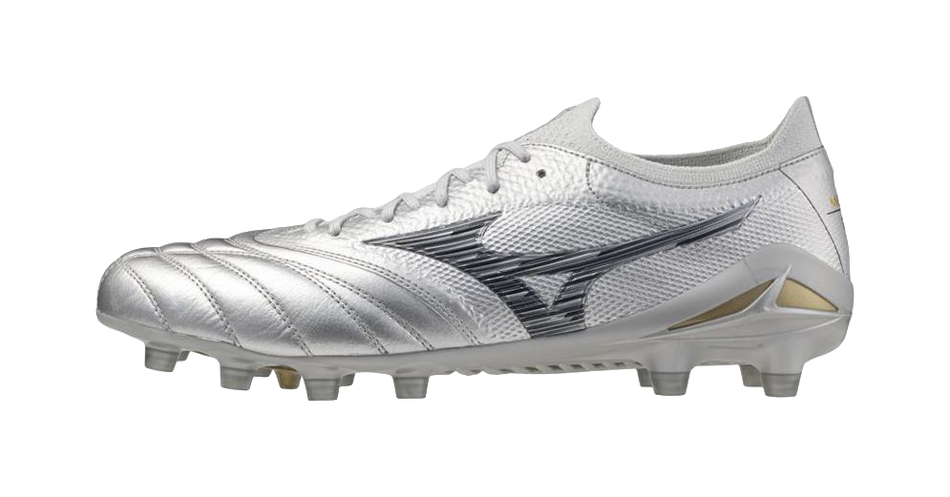 Mizuno Morelia Neo 4 FG Firm Ground Slip Resistant Abrasion Resistant Soccer Shoes Unisex Silver  vjsneaker.com