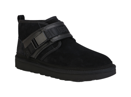 UGG Neumel Snapback Buckle Fleece Lined Snow Boots Black  vjsneaker.com