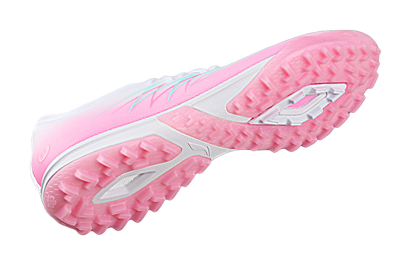 Li-Ning Jiying "Shadow" YSTW009-4 - TF Turf Soccer Shoe Unisex White Pink Blue