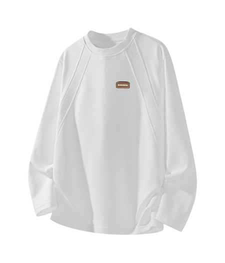 Warrior Power Simple Design Sense Autumn and Winter Plush Shoulder Hoodie Loose Inner Bottom Shirt Casual Fashion Trend Versatile Long Sleeve T-shirt Unisex  vjsneaker.com