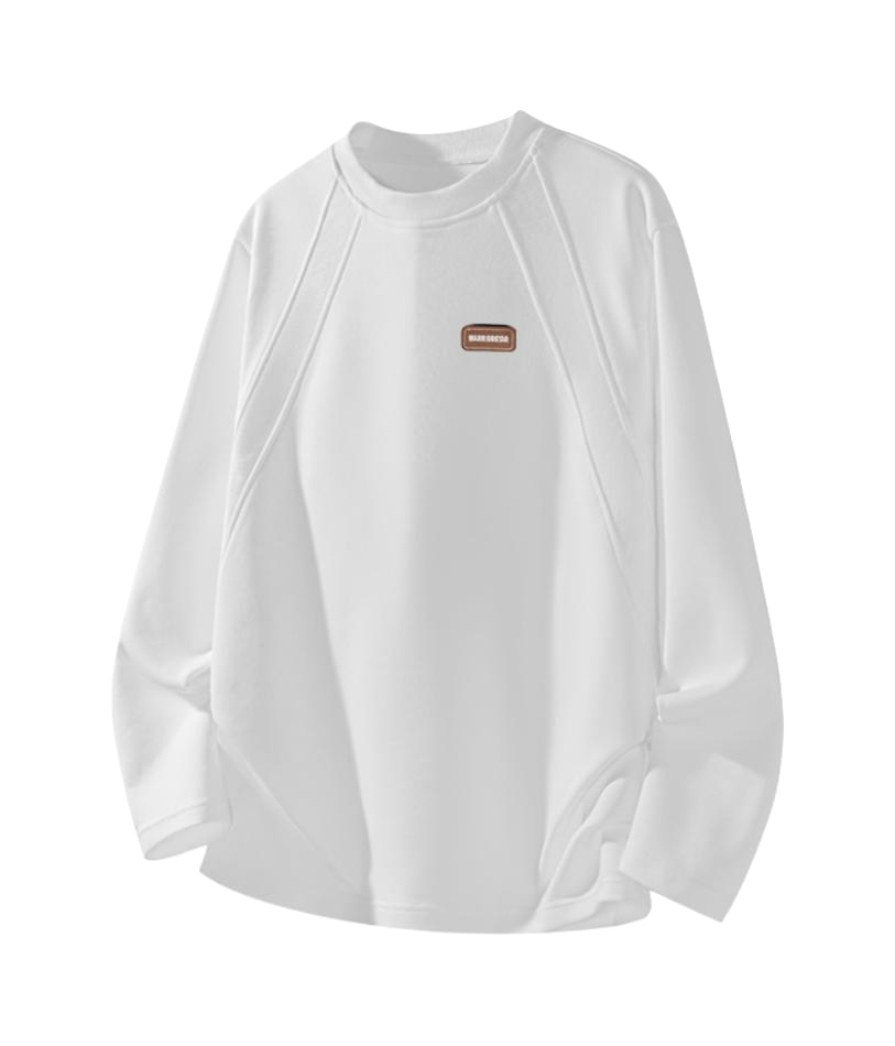 Warrior Power Simple Design Sense Autumn and Winter Plush Shoulder Hoodie Loose Inner Bottom Shirt Casual Fashion Trend Versatile Long Sleeve T-shirt Unisex  vjsneaker.com