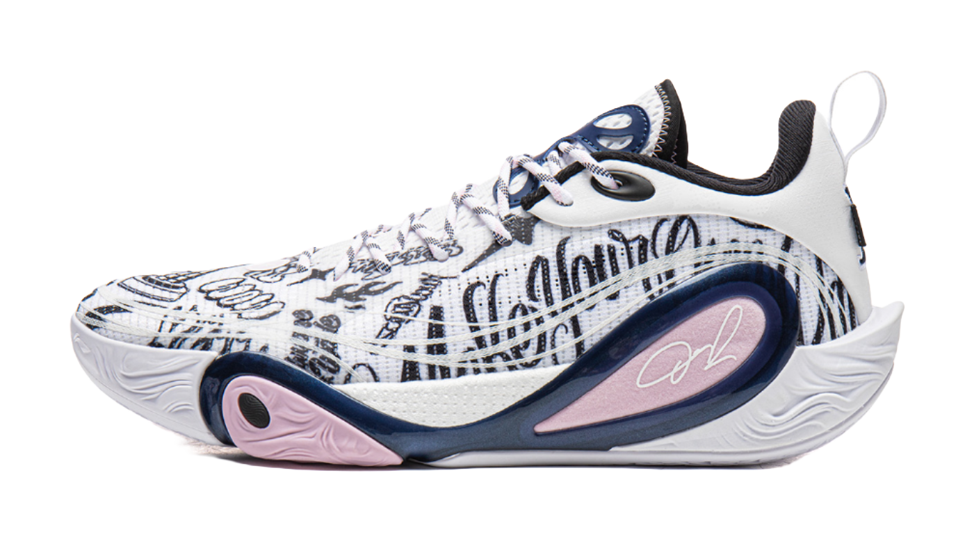 LiNing DLO1 Cushioning, Slip Resistant, Abrasion Resistant, Rebound Grip Low top Basketball Shoes Mens White Black  VJSNEAKER