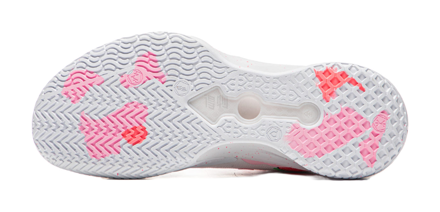 LiNing Knife 5 Slip-Resistant Coverage Lightweight Rebound Low-Top Performance Basketball Shoes Mens White Pink  VJSNEAKER