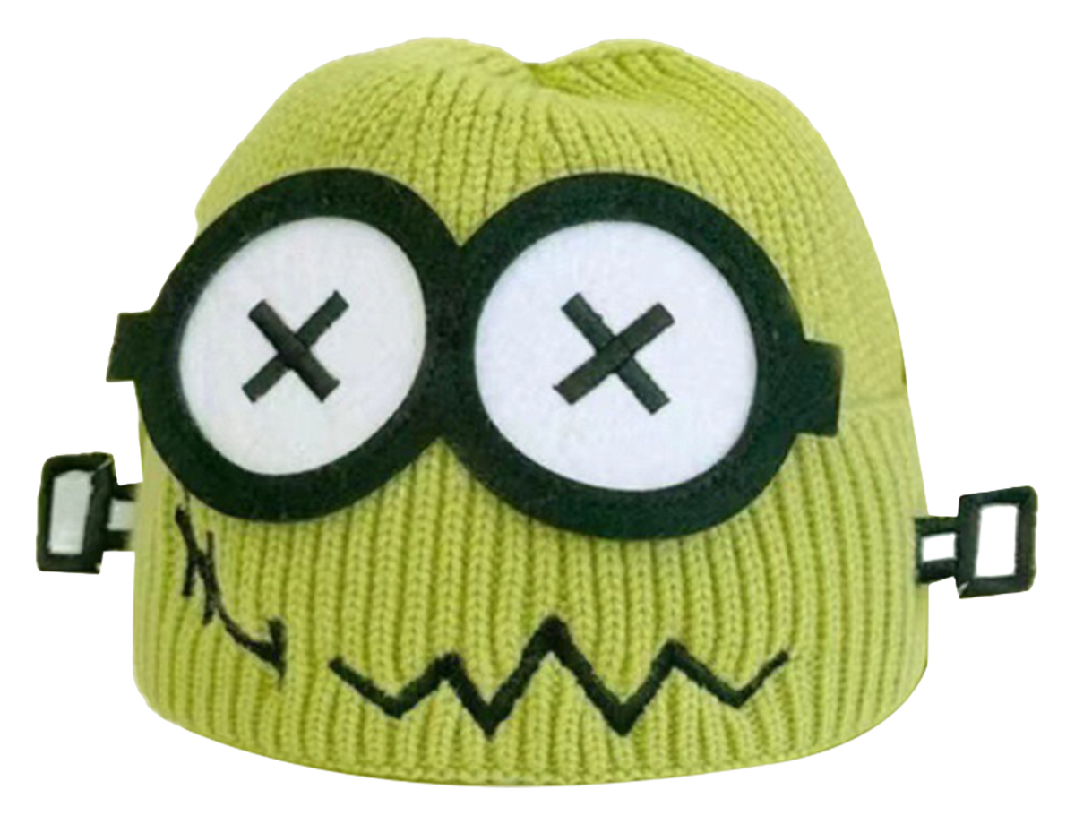 【 Essential for Autumn and Winter 】 IOTS Cute xx Eye Robot Funny Windproof, Warm, Commuting Versatile Polyester Woolen Hat for Men and Women Same Style Couple's Gift for Boys and Girls  vjsneaker.com