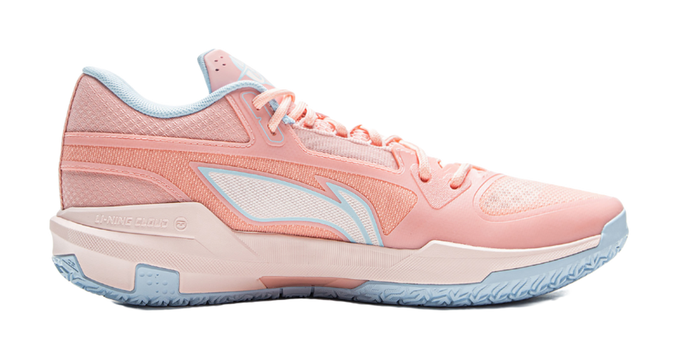 Li Ning Light Speed 3mid Basketball Shoes Mens Low top Rouge Pink/Clear Sky Blue
