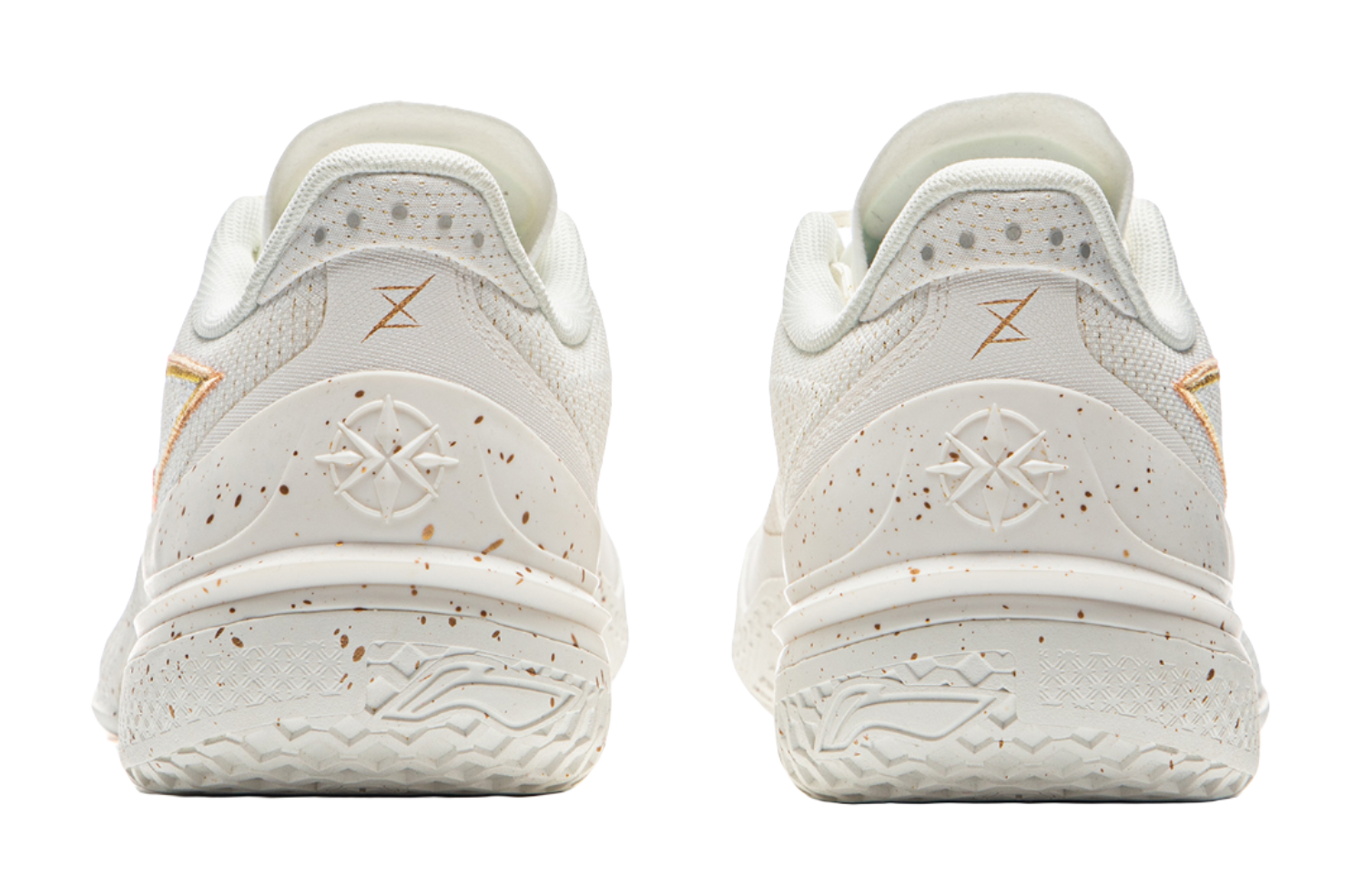 LiNing Knife 5 Slip Resistant Coverage Lightweight Rebound Low top Performance Basketball Shoes Mens White Gold  VJSNEAKER