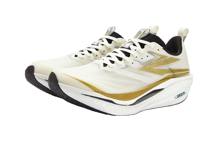 361° Flame 4 ET Cushioning Abrasion Resistant Breathable Low top Running Shoes Unisex White Gold  vjsneaker.com