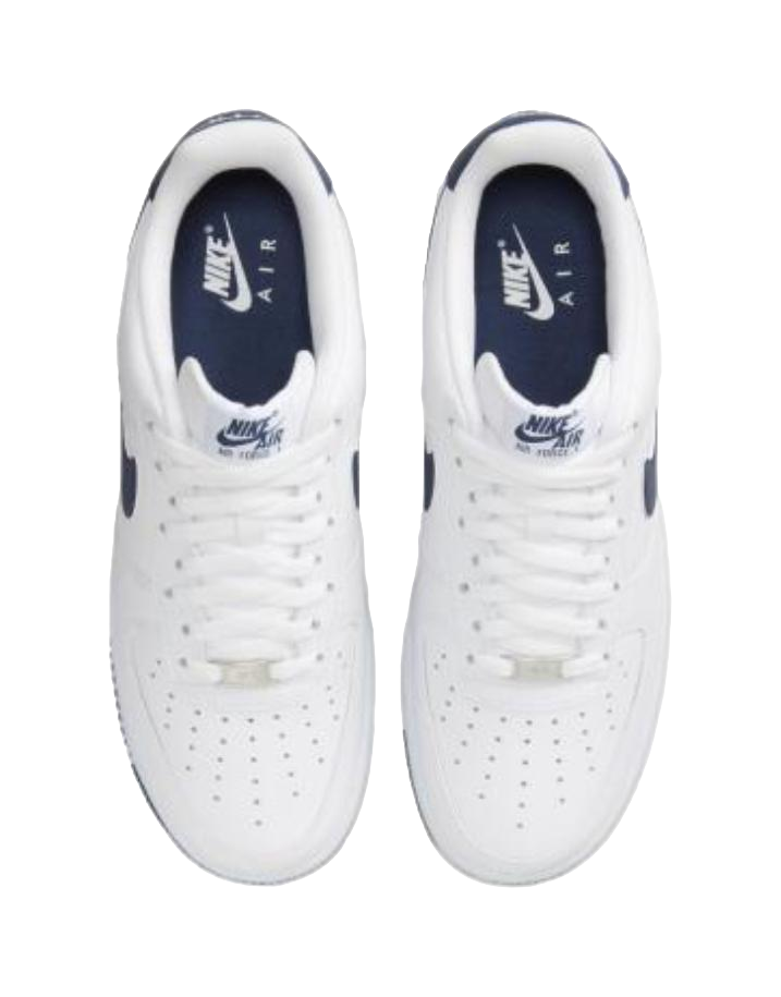 Nike Air Force 1 07 White Midnight Navy 2024  vjsneaker.com