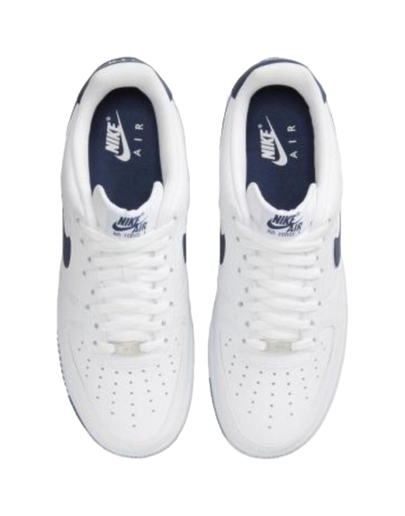 Nike Air Force 1 07 White Midnight Navy 2024  vjsneaker.com