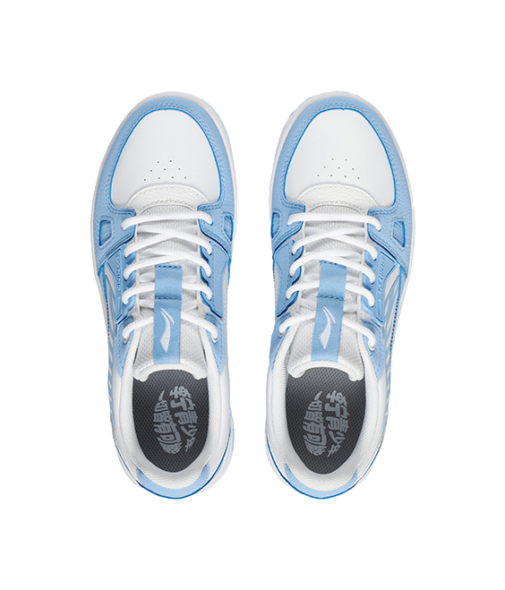 LINING YOUNG Sports Life Collection Low Top Kids' Skateboarding Shoes White Blue 