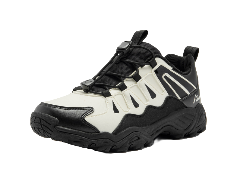 Jordan Synthetic Leather Fabric Journey All Terrain Suburban Hiking Non slip, Wear resistant, Waterproof Low cut Outdoor Shoes Black/Ivory White Children's Edition  VJSNEAKER