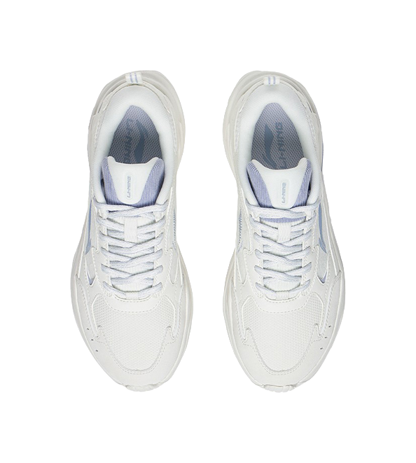 LiNing Stargazing Cushioning, Slip Resistant, Abrasion Resistant, Rebound Low top Running Shoes Women's White Blue 