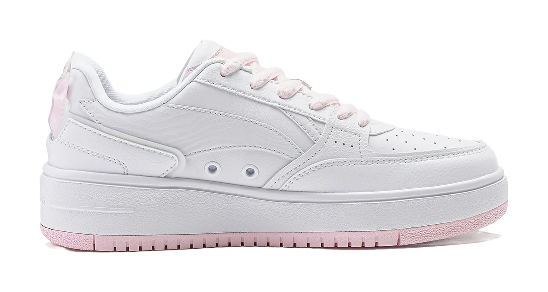 Disney X LINING Cheese Skateboard Shoes Women's Low top White Pink Blue 