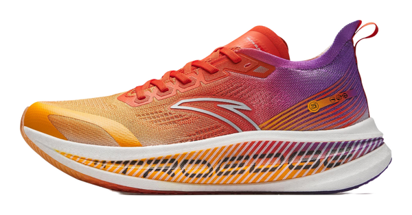 ANTA Running Shoes Men's Low top Electric Glow Golden Orange/Flame Orange Red/Half Summer Purple 