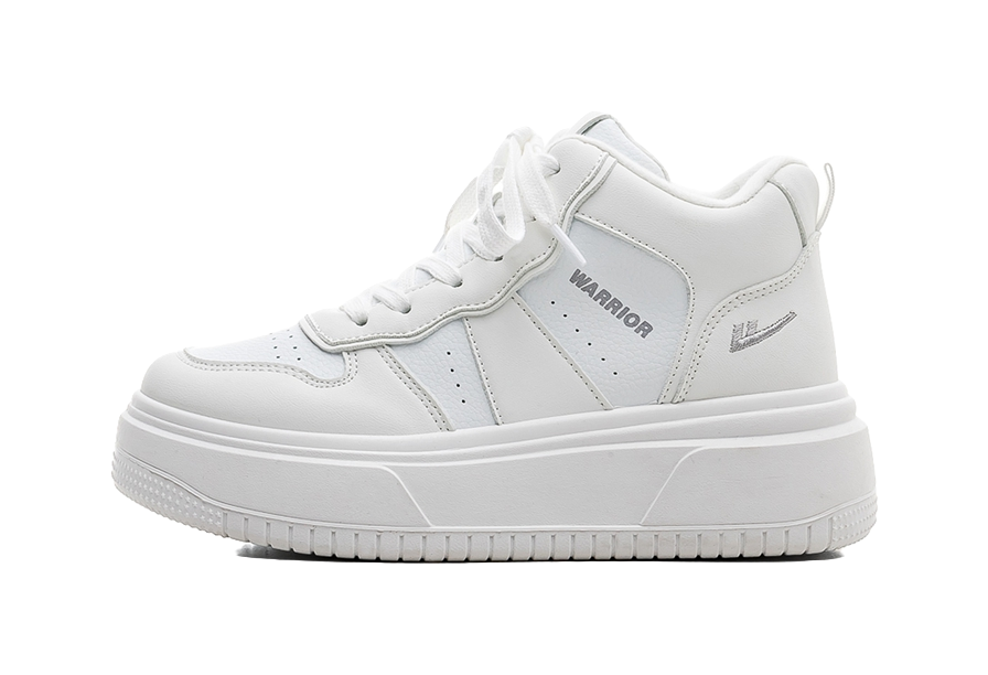 Warrior White Sneakers Height Increasing Low top Skateboard Shoes Women's 