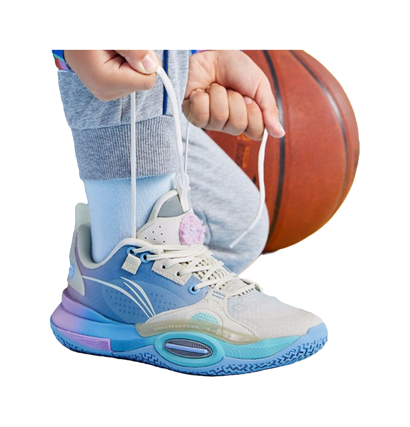 Li Ning YOUNG Low top Childrens Basketball Shoes Blue  VJSNEAKER