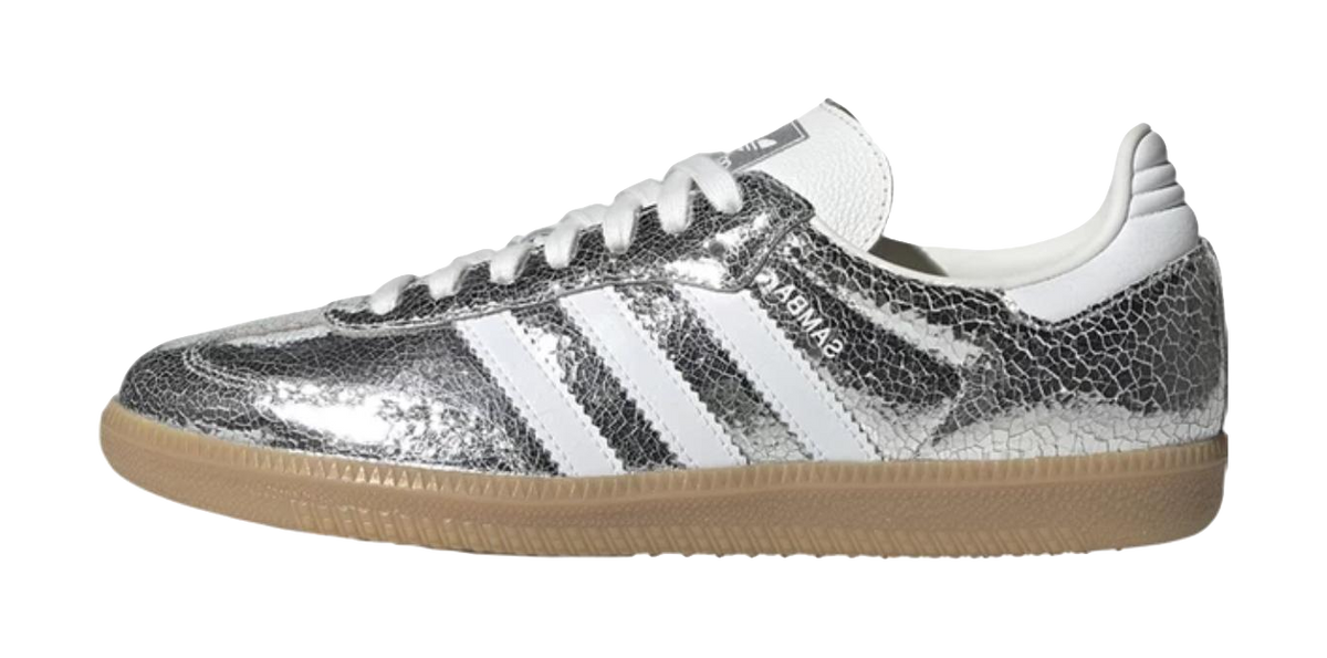 Samba Wmns Adidas Originals Og Cracked Metallic Pack - Silver Womens  vjsneaker.com