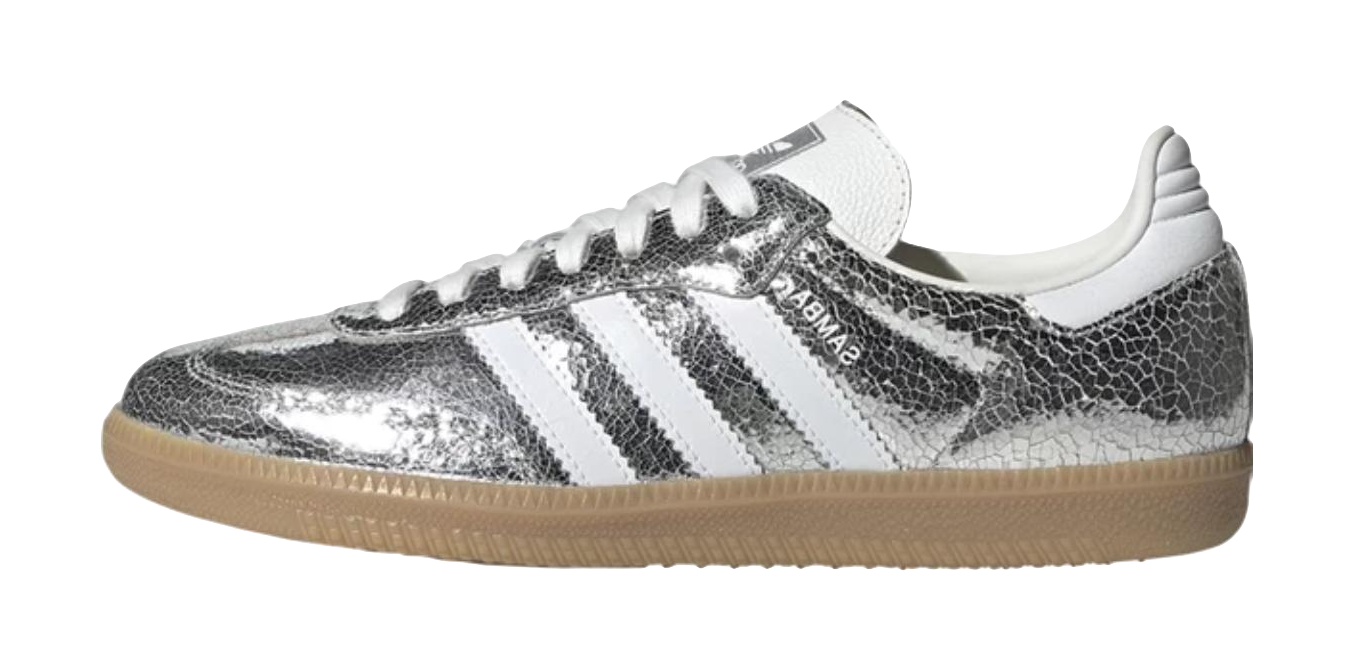 Samba Wmns Adidas Originals Og Cracked Metallic Pack - Silver Womens  vjsneaker.com