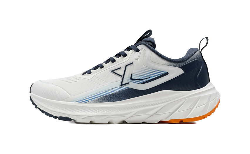 XTEP Comfortably Slip Resistant Coverage Rebound Low top Running Shoes Men's White Blue 