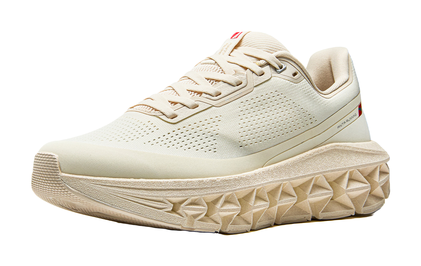 Women’s Anta running shoes, low-cut lace-up with padded collar and sculpted foam sole.