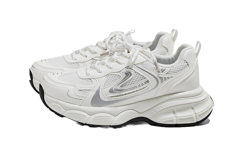 HUANQIU Abrasion Resistant Low top Chunky Sneakers Women's White 