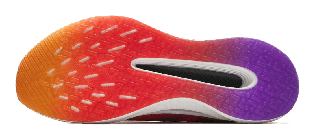 ANTA Running Shoes Men's Low top Electric Glow Golden Orange/Flame Orange Red/Half Summer Purple 