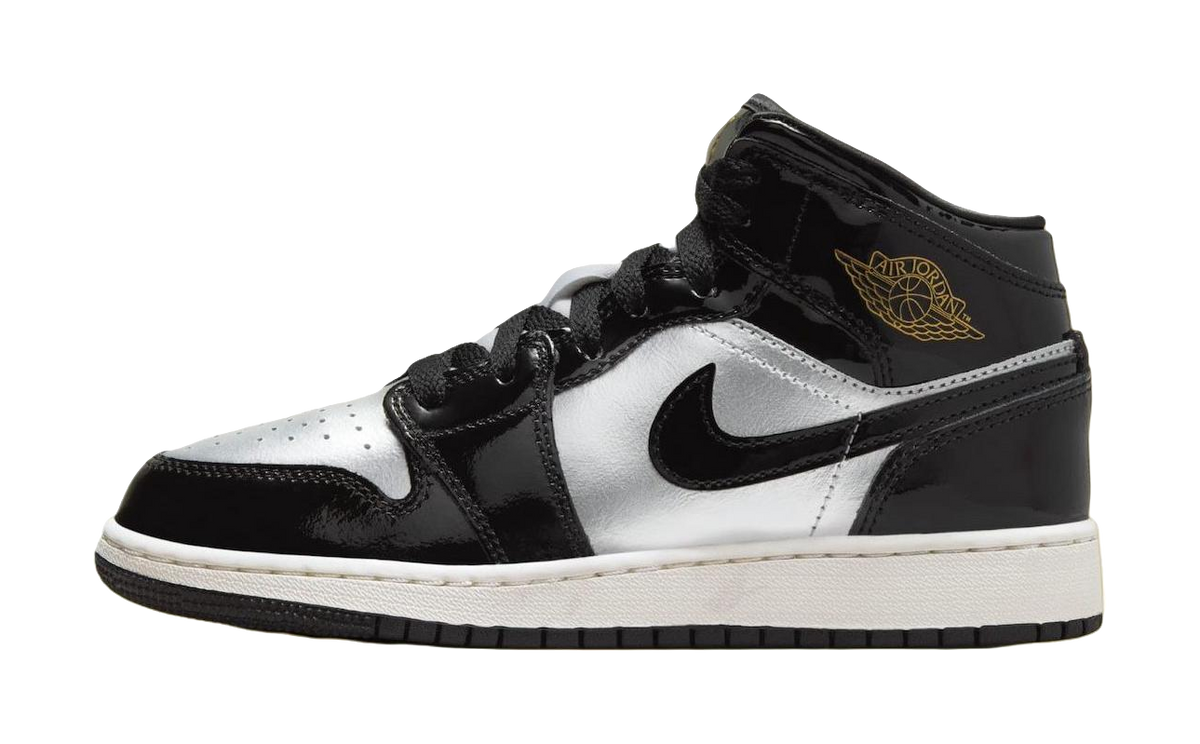 Jordan Air Jordan 1 Abrasion Resistant Mid Top Childrens Basketball Shoes Black  VJSNEAKER