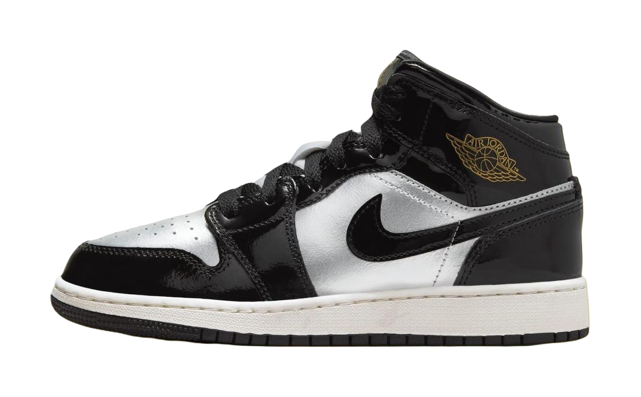 Jordan Air Jordan 1 Abrasion Resistant Mid Top Childrens Basketball Shoes Black  VJSNEAKER