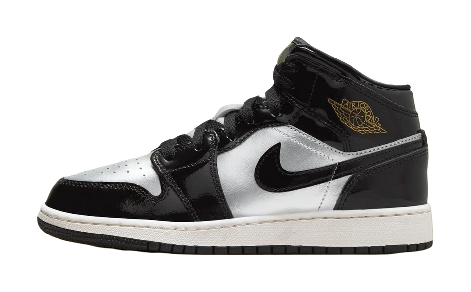 Jordan Air Jordan 1 Abrasion Resistant Mid Top Childrens Basketball Shoes Black  VJSNEAKER