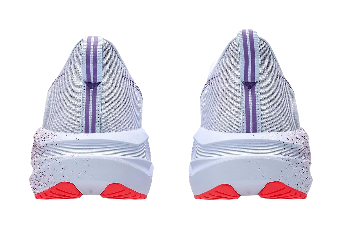 ASICS NOVABLAST 5 Cushioning Breathable Support Casual Long Distance Running Sprint Running Shoes Mens White Purple  vjsneaker.com