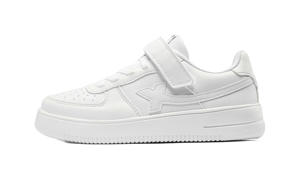 XTEP Breathable Low top Kids' Skateboarding Shoes White Teenagers 