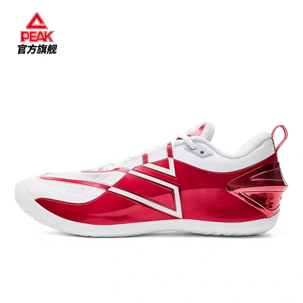 PEAK Taichi General Malik Monk - Basketball Shoes Mens White Red  VJSNEAKER