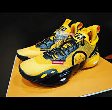 Li-Ning Wade All City 12 basketball shoe, yellow and black high-top lace-up with graphic panels
