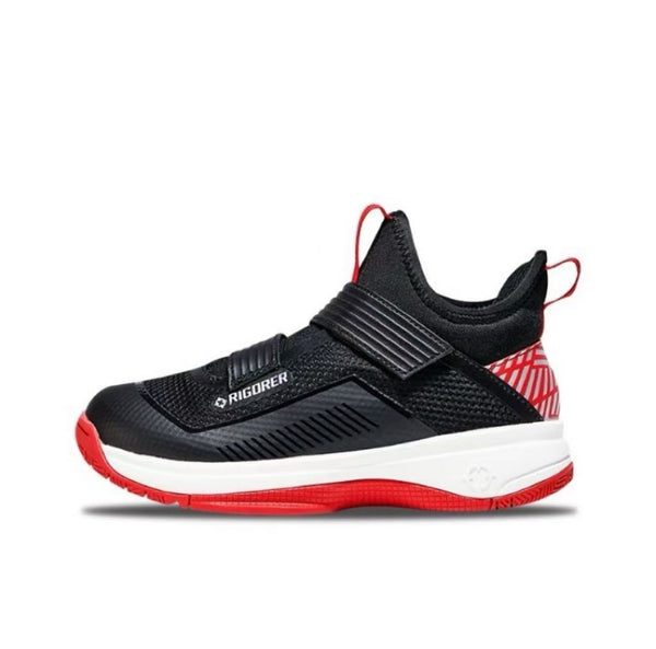 RIGORER Black/Red Kids Basketball Sneakers