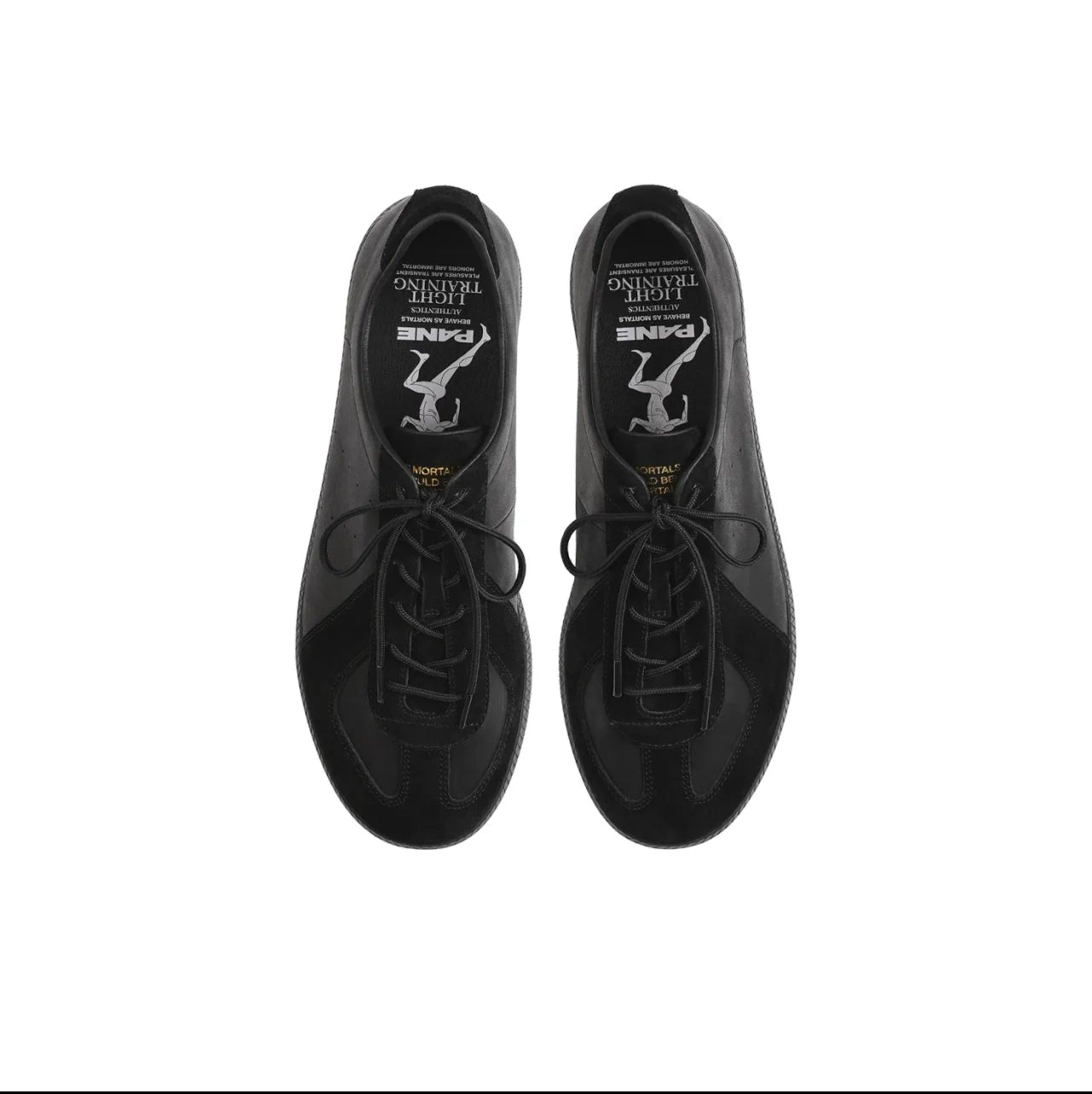 A pair of black cycling shoes shown from a top-down view on a white background, with the text 'BLACK STORK 5265' below them.