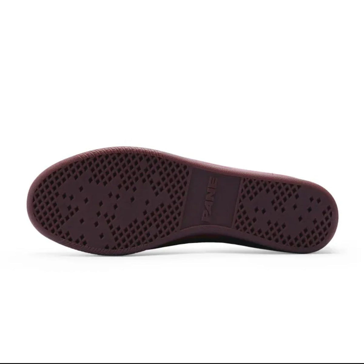 A close-up of a shoe sole, showing a dark burgundy or crimson rubber outsole with a textured, perforated pattern. The text 'CRIMSON 5192' is displayed below the product photo on a black user interface screen.